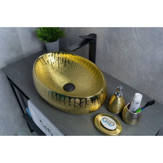 ЗОЛОТАЯ КЕРАМИЧЕСКАЯ РАКОВИНА GID 9030G