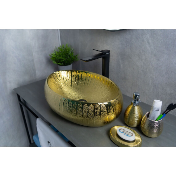 ЗОЛОТАЯ КЕРАМИЧЕСКАЯ РАКОВИНА GID 9030G