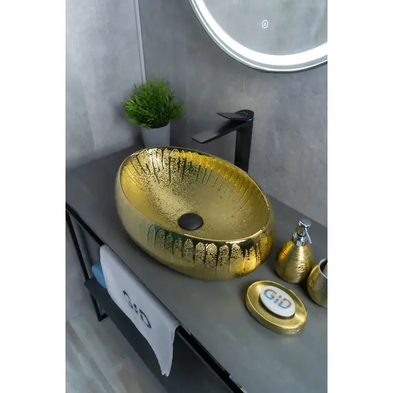 ЗОЛОТАЯ КЕРАМИЧЕСКАЯ РАКОВИНА GID 9030G