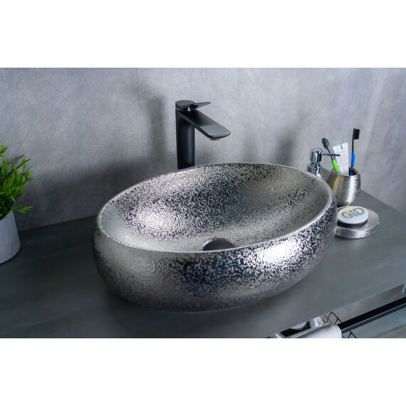 СЕРЕБРЕННАЯ КЕРАМИЧЕСКАЯ РАКОВИНА GID 9030S