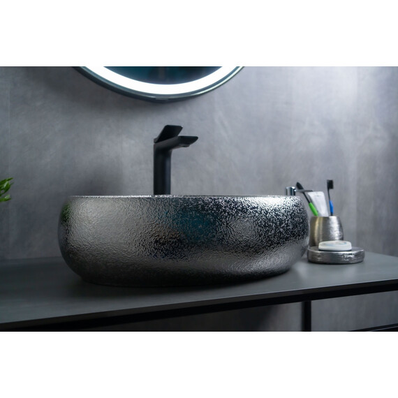 СЕРЕБРЕННАЯ КЕРАМИЧЕСКАЯ РАКОВИНА GID 9030S