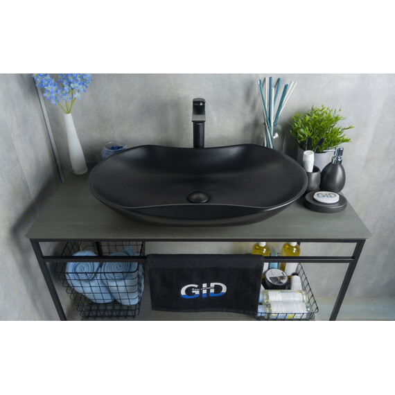 ЧЕРНАЯ МАТОВАЯ КЕРАМИЧЕСКАЯ РАКОВИНА GID BM9175