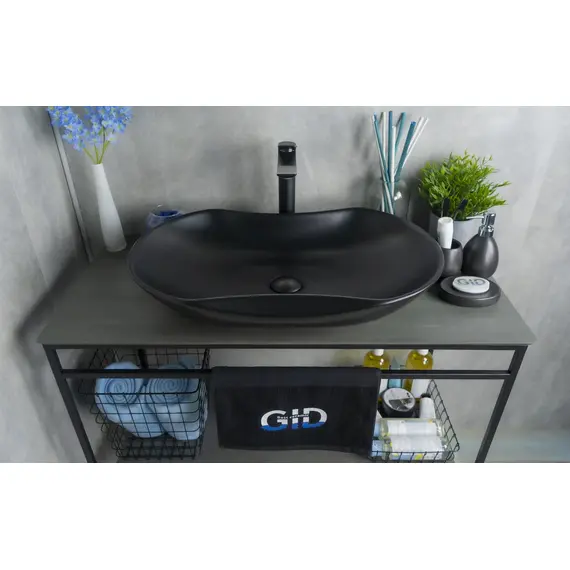 ЧЕРНАЯ МАТОВАЯ КЕРАМИЧЕСКАЯ РАКОВИНА GID BM9175