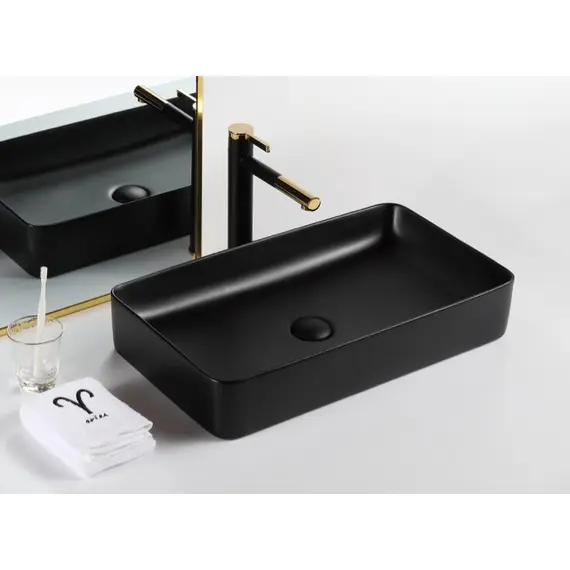 ЧЕРНАЯ МАТОВАЯ КЕРАМИЧЕСКАЯ РАКОВИНА GID BM9396