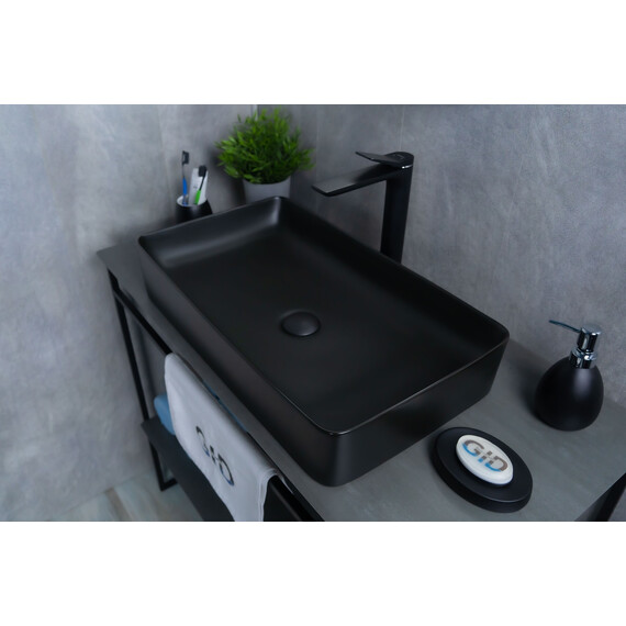 ЧЕРНАЯ МАТОВАЯ КЕРАМИЧЕСКАЯ РАКОВИНА GID BM9396