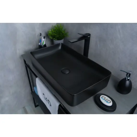 ЧЕРНАЯ МАТОВАЯ КЕРАМИЧЕСКАЯ РАКОВИНА GID BM9396