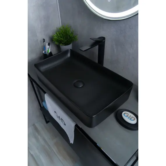 ЧЕРНАЯ МАТОВАЯ КЕРАМИЧЕСКАЯ РАКОВИНА GID BM9396