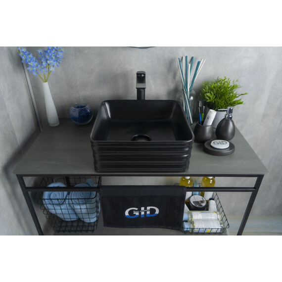 ЧЕРНАЯ МАТОВАЯ КЕРАМИЧЕСКАЯ РАКОВИНА GID BM965