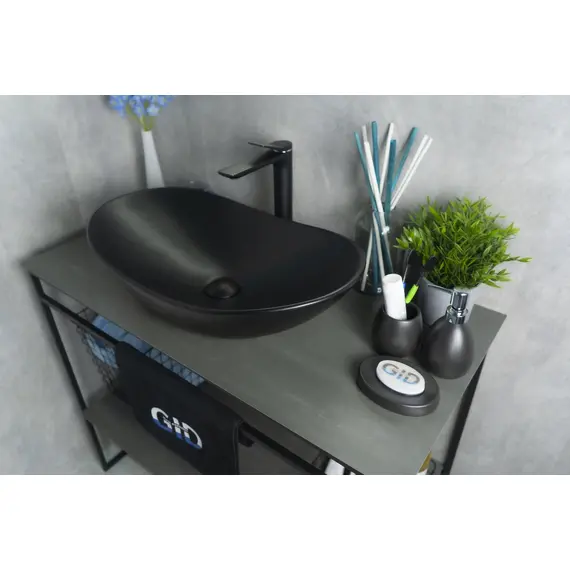 ЧЕРНАЯ МАТОВАЯ КЕРАМИЧЕСКАЯ РАКОВИНА GID BM9811