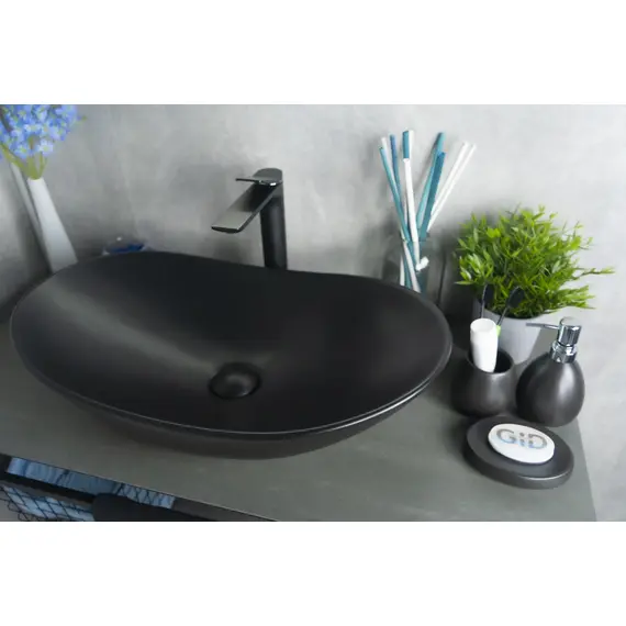 ЧЕРНАЯ МАТОВАЯ КЕРАМИЧЕСКАЯ РАКОВИНА GID BM9811