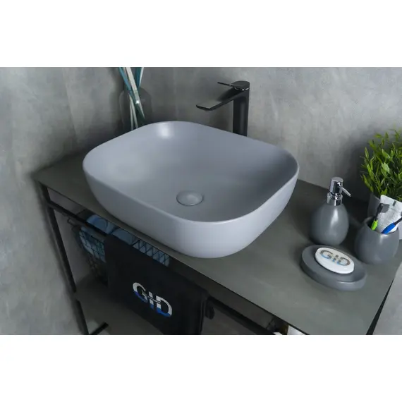 СЕРАЯ МАТОВАЯ КЕРАМИЧЕСКАЯ РАКОВИНА GID GM1302