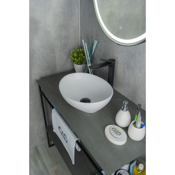 БЕЛАЯ МАТОВАЯ КЕРАМИЧЕСКАЯ РАКОВИНА GID N900