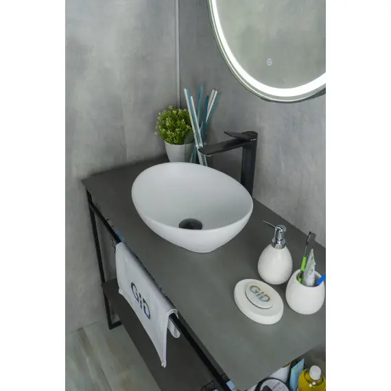 БЕЛАЯ МАТОВАЯ КЕРАМИЧЕСКАЯ РАКОВИНА GID N900