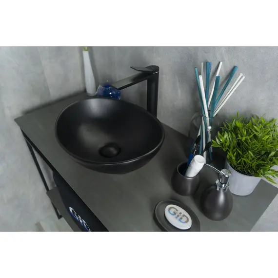 ЧЕРНАЯ МАТОВАЯ КЕРАМИЧЕСКАЯ РАКОВИНА GID NC901