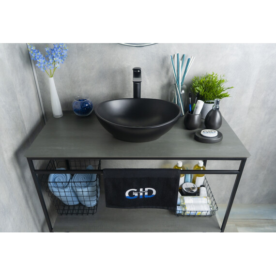 ЧЕРНАЯ МАТОВАЯ КЕРАМИЧЕСКАЯ РАКОВИНА GID NC901