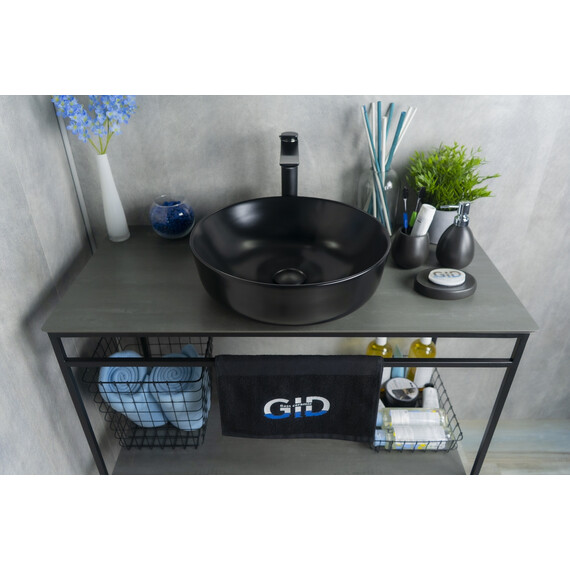 ЧЕРНАЯ МАТОВАЯ КЕРАМИЧЕСКАЯ РАКОВИНА GID NC911