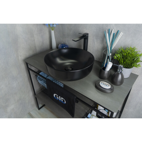 ЧЕРНАЯ МАТОВАЯ КЕРАМИЧЕСКАЯ РАКОВИНА GID NC911