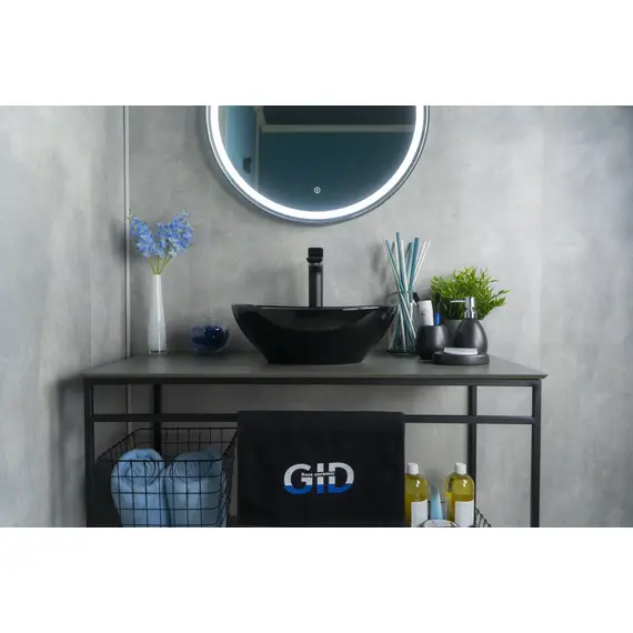 ЧЕРНАЯ ГЛЯНЦЕВАЯ КЕРАМИЧЕСКАЯ РАКОВИНА GID NC920