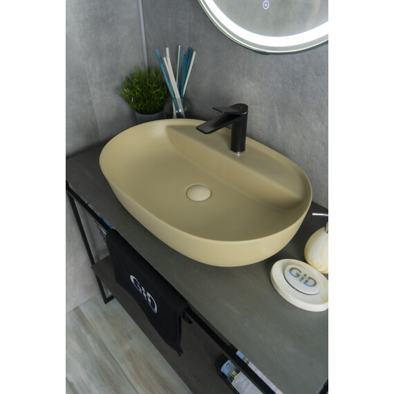 СВЕТЛО-КОРИЧНЕВАЯ МАТОВАЯ КЕРАМИЧЕСКАЯ РАКОВИНА GID SR1346