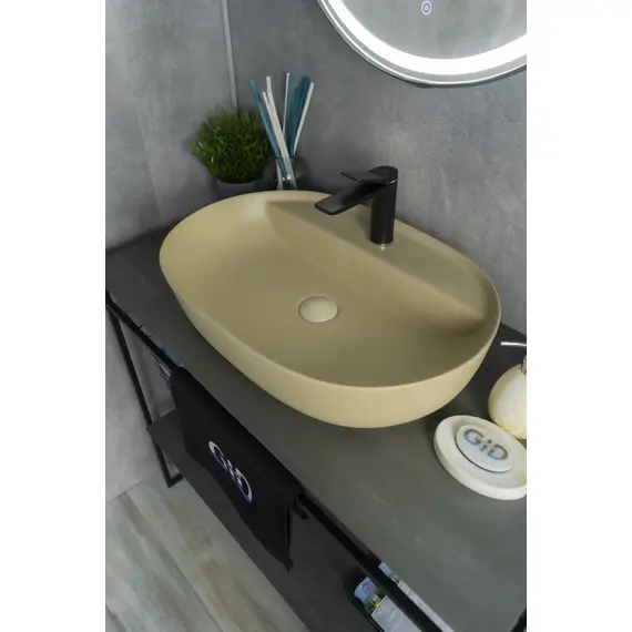 СВЕТЛО-КОРИЧНЕВАЯ МАТОВАЯ КЕРАМИЧЕСКАЯ РАКОВИНА GID SR1346