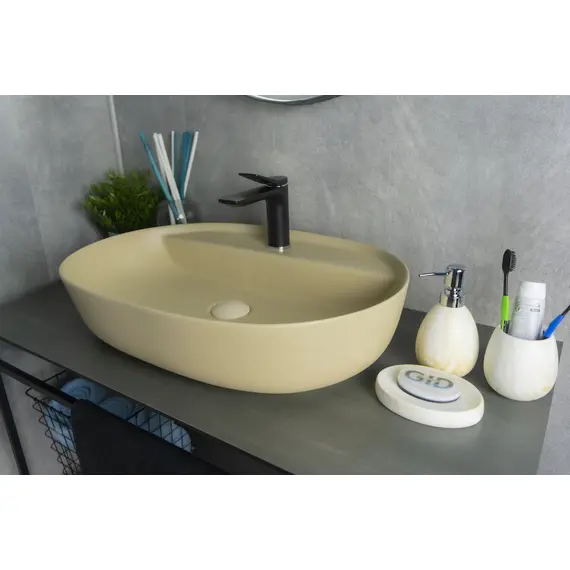 СВЕТЛО-КОРИЧНЕВАЯ МАТОВАЯ КЕРАМИЧЕСКАЯ РАКОВИНА GID SR1346