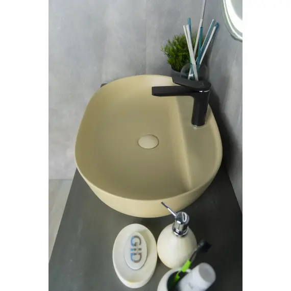 СВЕТЛО-КОРИЧНЕВАЯ МАТОВАЯ КЕРАМИЧЕСКАЯ РАКОВИНА GID SR1346