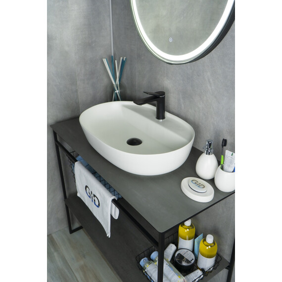 БЕЛАЯ МАТОВАЯ КЕРАМИЧЕСКАЯ РАКОВИНА GID WM1346