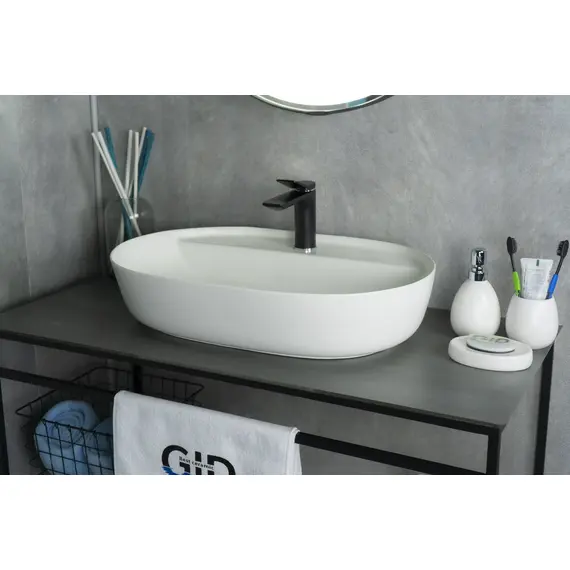 БЕЛАЯ МАТОВАЯ КЕРАМИЧЕСКАЯ РАКОВИНА GID WM1346