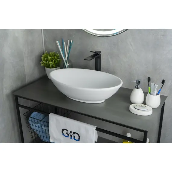 БЕЛАЯ МАТОВАЯ КЕРАМИЧЕСКАЯ РАКОВИНА GID WM9021