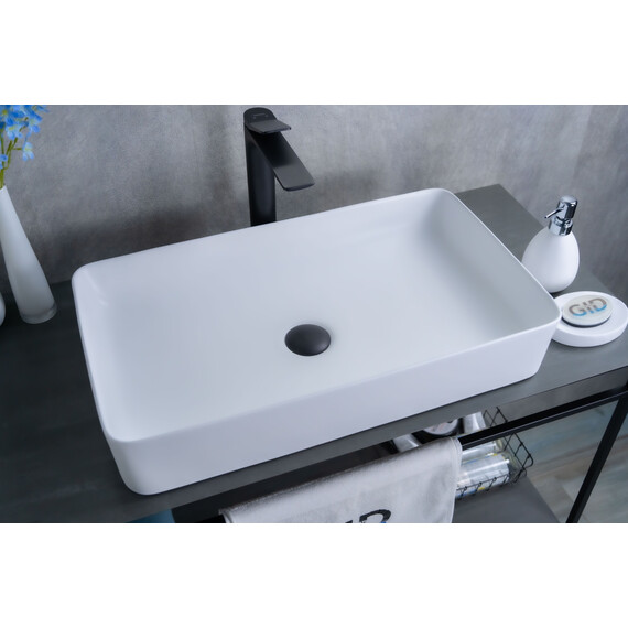 БЕЛАЯ МАТОВАЯ КЕРАМИЧЕСКАЯ РАКОВИНА GID WM9396