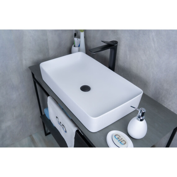 БЕЛАЯ МАТОВАЯ КЕРАМИЧЕСКАЯ РАКОВИНА GID WM9396