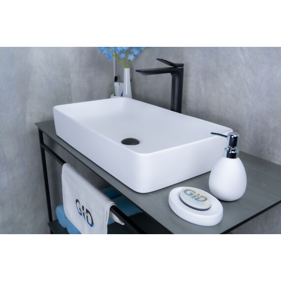 БЕЛАЯ МАТОВАЯ КЕРАМИЧЕСКАЯ РАКОВИНА GID WM9396