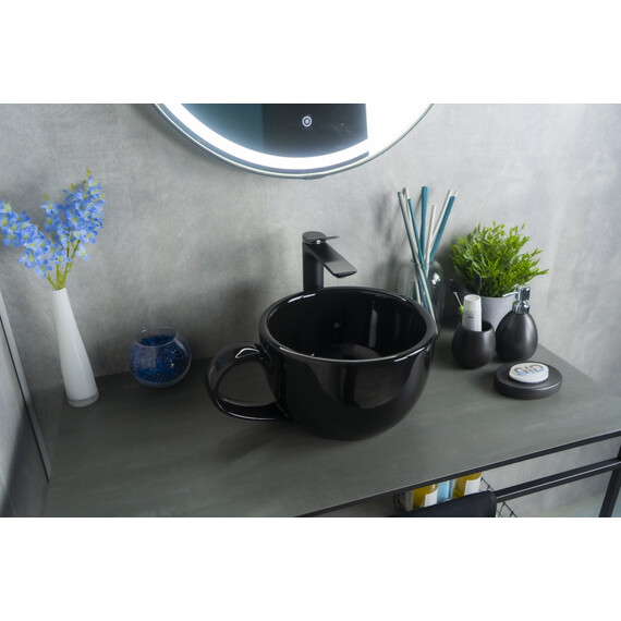 ЧЕРНАЯ КЕРАМИЧЕСКАЯ РАКОВИНА GID NC9077