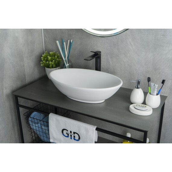 БЕЛАЯ МАТОВАЯ КЕРАМИЧЕСКАЯ РАКОВИНА GID WM9021