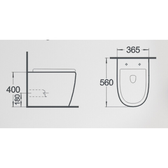 ПРИСТАВНОЙ УНИТАЗ GID TRS-269 БЕЛЫЙ БЕЗОБОДКОВЫЙ