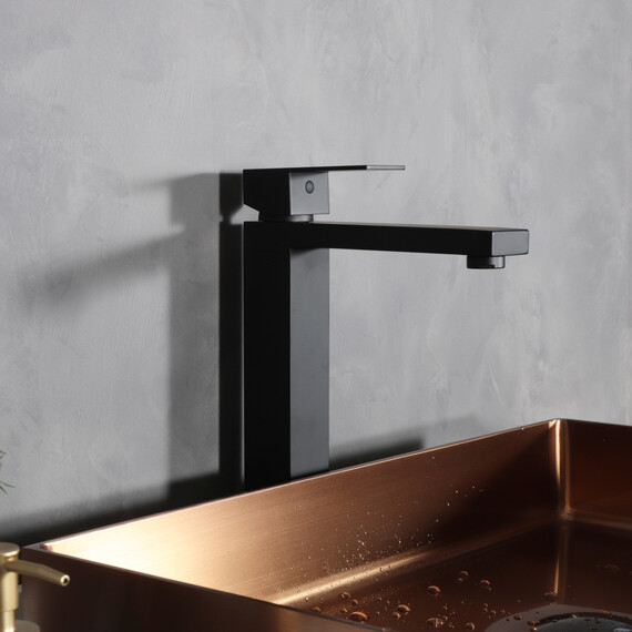 СМЕСИТЕЛЬ ВЫСОКИЙ ДЛЯ РАКОВИНЫ GID ANCHEL SS979-BM-D SS979BMD ЧЕРНЫЙ МАТОВЫЙ