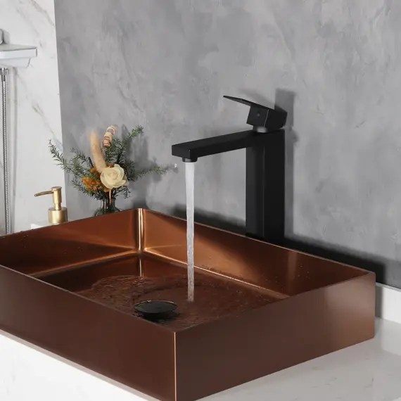 СМЕСИТЕЛЬ ВЫСОКИЙ ДЛЯ РАКОВИНЫ GID ANCHEL SS979-BM-D SS979BMD ЧЕРНЫЙ МАТОВЫЙ