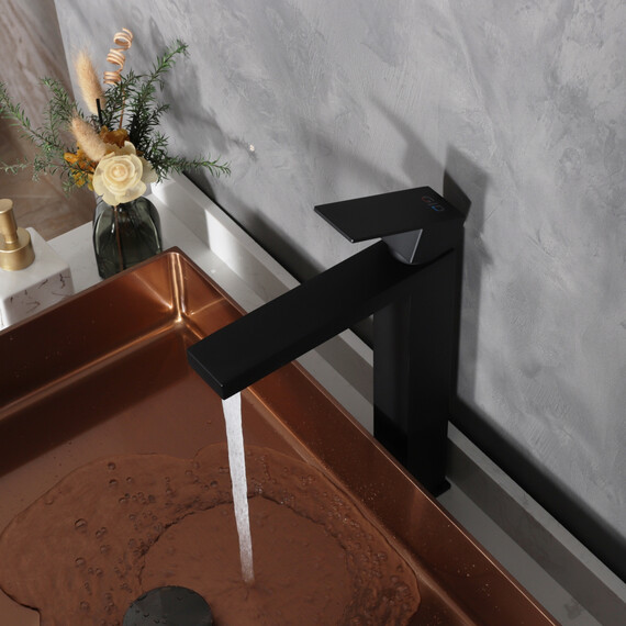 СМЕСИТЕЛЬ ВЫСОКИЙ ДЛЯ РАКОВИНЫ GID ANCHEL SS979-BM-D SS979BMD ЧЕРНЫЙ МАТОВЫЙ