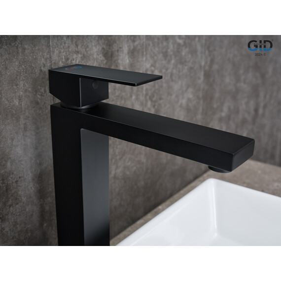 СМЕСИТЕЛЬ ВЫСОКИЙ ДЛЯ РАКОВИНЫ GID ANCHEL SS979-BM-D SS979BMD ЧЕРНЫЙ МАТОВЫЙ