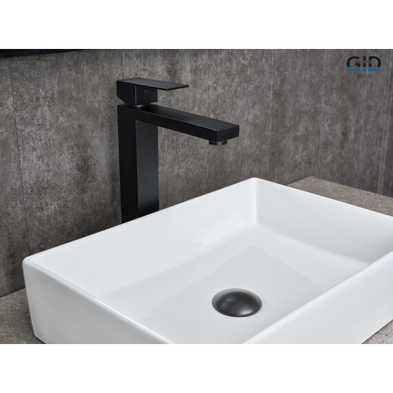 СМЕСИТЕЛЬ ВЫСОКИЙ ДЛЯ РАКОВИНЫ GID ANCHEL SS979-BM-D SS979BMD ЧЕРНЫЙ МАТОВЫЙ