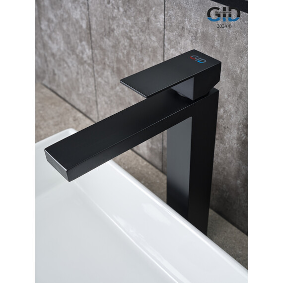 СМЕСИТЕЛЬ ВЫСОКИЙ ДЛЯ РАКОВИНЫ GID ANCHEL SS979-BM-D SS979BMD ЧЕРНЫЙ МАТОВЫЙ
