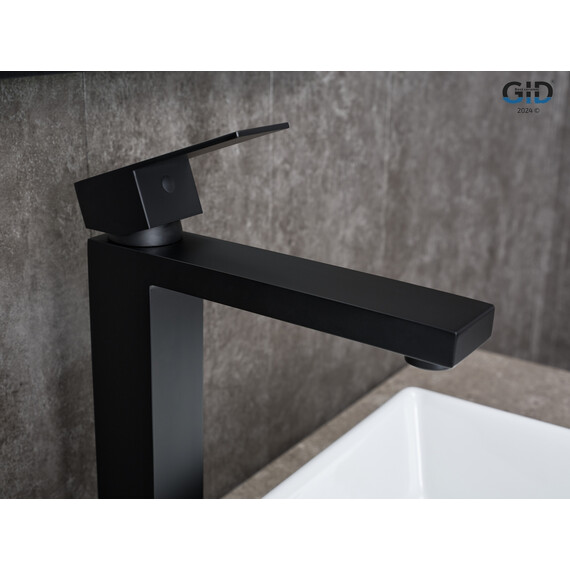 СМЕСИТЕЛЬ ВЫСОКИЙ ДЛЯ РАКОВИНЫ GID ANCHEL SS979-BM-D SS979BMD ЧЕРНЫЙ МАТОВЫЙ