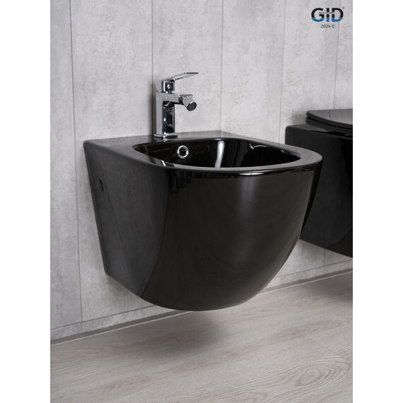 БИДЕ ПОДВЕСНОЕ GID BDP-96BL ЧЕРНЫЙ ГЛЯНЕЦ