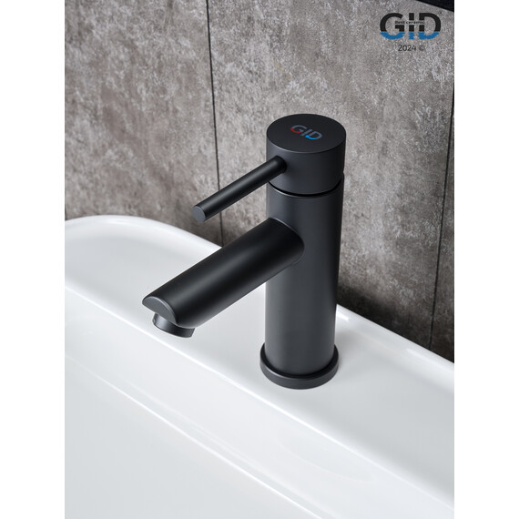 СМЕСИТЕЛЬ ДЛЯ РАКОВИНЫ GID BERLIN SS080-BM-K SS080BMK ЧЕРНЫЙ МАТОВЫЙ