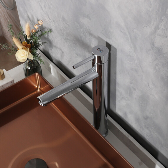 СМЕСИТЕЛЬ ВЫСОКИЙ ДЛЯ РАКОВИНЫ GID BERLIN SS080-CH-D SS080CHD ХРОМ