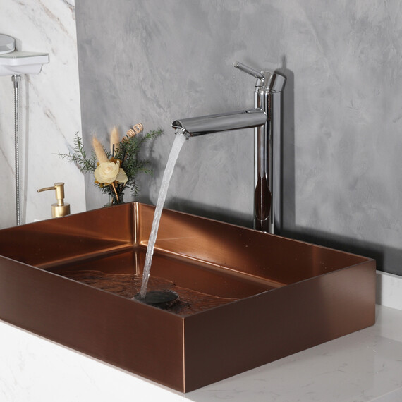 СМЕСИТЕЛЬ ВЫСОКИЙ ДЛЯ РАКОВИНЫ GID BERLIN SS080-CH-D SS080CHD ХРОМ