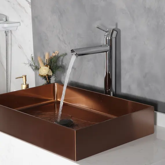 СМЕСИТЕЛЬ ВЫСОКИЙ ДЛЯ РАКОВИНЫ GID BERLIN SS080-CH-D SS080CHD ХРОМ