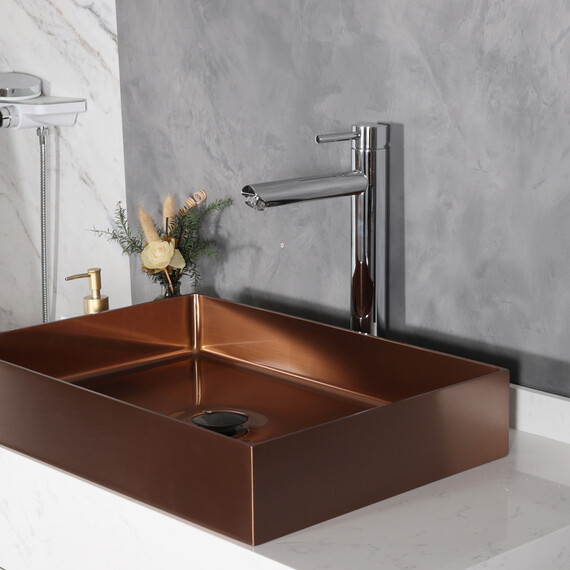 СМЕСИТЕЛЬ ВЫСОКИЙ ДЛЯ РАКОВИНЫ GID BERLIN SS080-CH-D SS080CHD ХРОМ