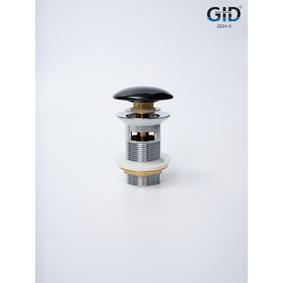 ЧЕРНЫЙ КЕРАМИЧЕСКИЙ ДОННЫЙ КЛАПАН GID BL100-1 С ПЕРЕЛИВОМ