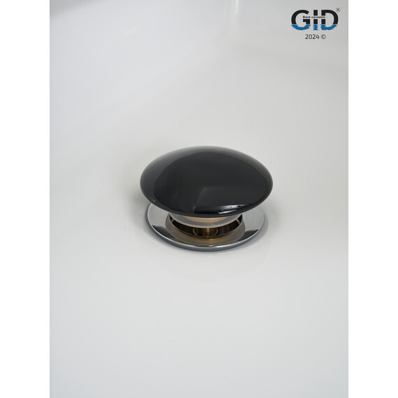 ЧЕРНЫЙ КЕРАМИЧЕСКИЙ ДОННЫЙ КЛАПАН GID BL100-1 С ПЕРЕЛИВОМ